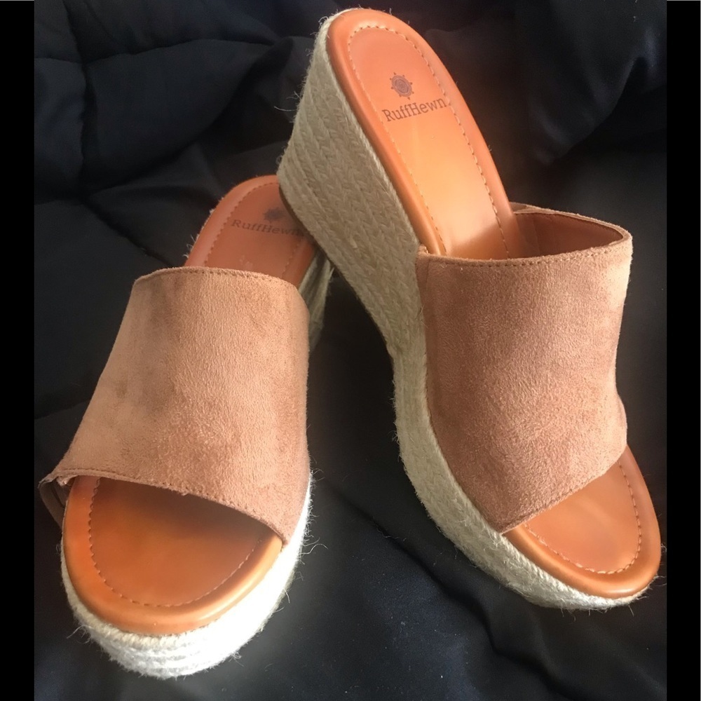 Ruff Hewn Wyatt wedge sandals size 7.5 - Picture 2 of 9